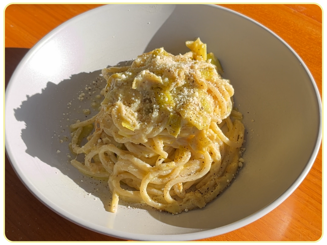 CARAMELISED LEEK SPAGHETTI