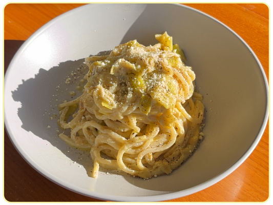 CARAMELISED LEEK SPAGHETTI