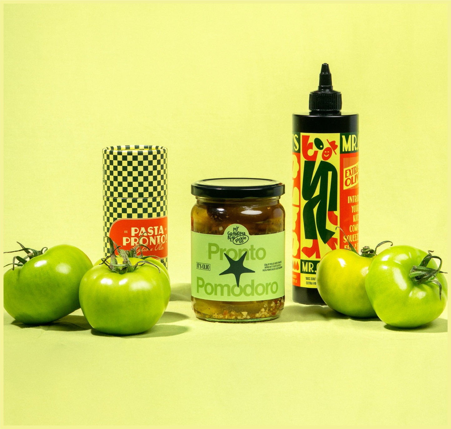 Pronto Pomodoro - Pickled Green Tomatoes