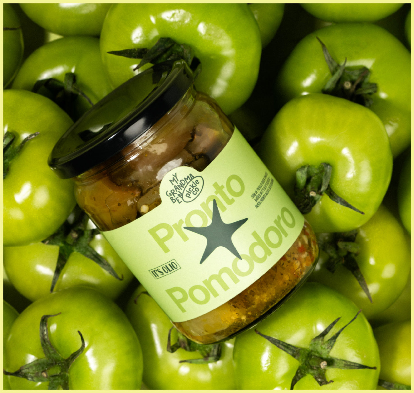 Pronto Pomodoro - Pickled Green Tomatoes